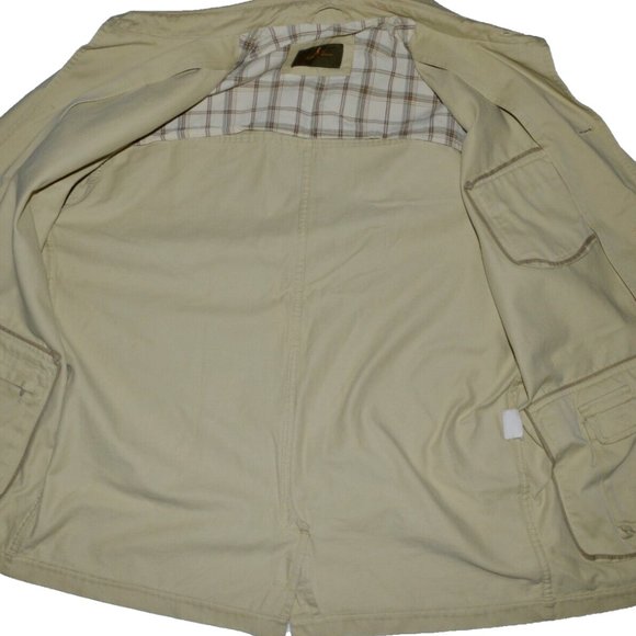 GENTLEMAN FARMER VTG 80'S MEN'S SZ 54 EU MEDIUM LARGE BEIGE LIGHT JACKET COAT - Picture 5 of 6